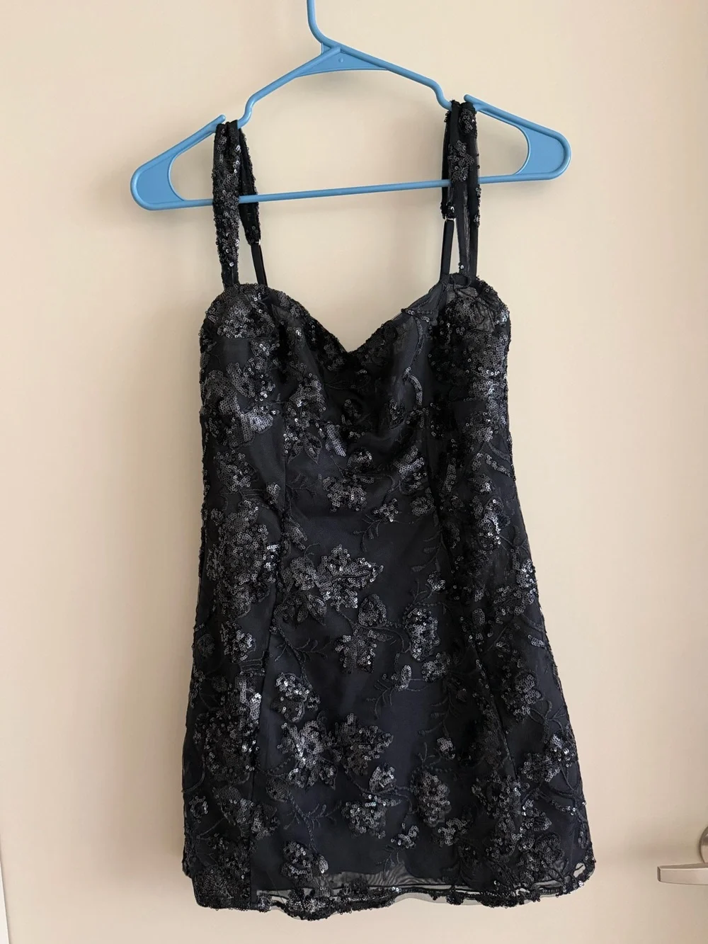 Oh Polly Black Sequin Mini Dress - Picture 4 of 5